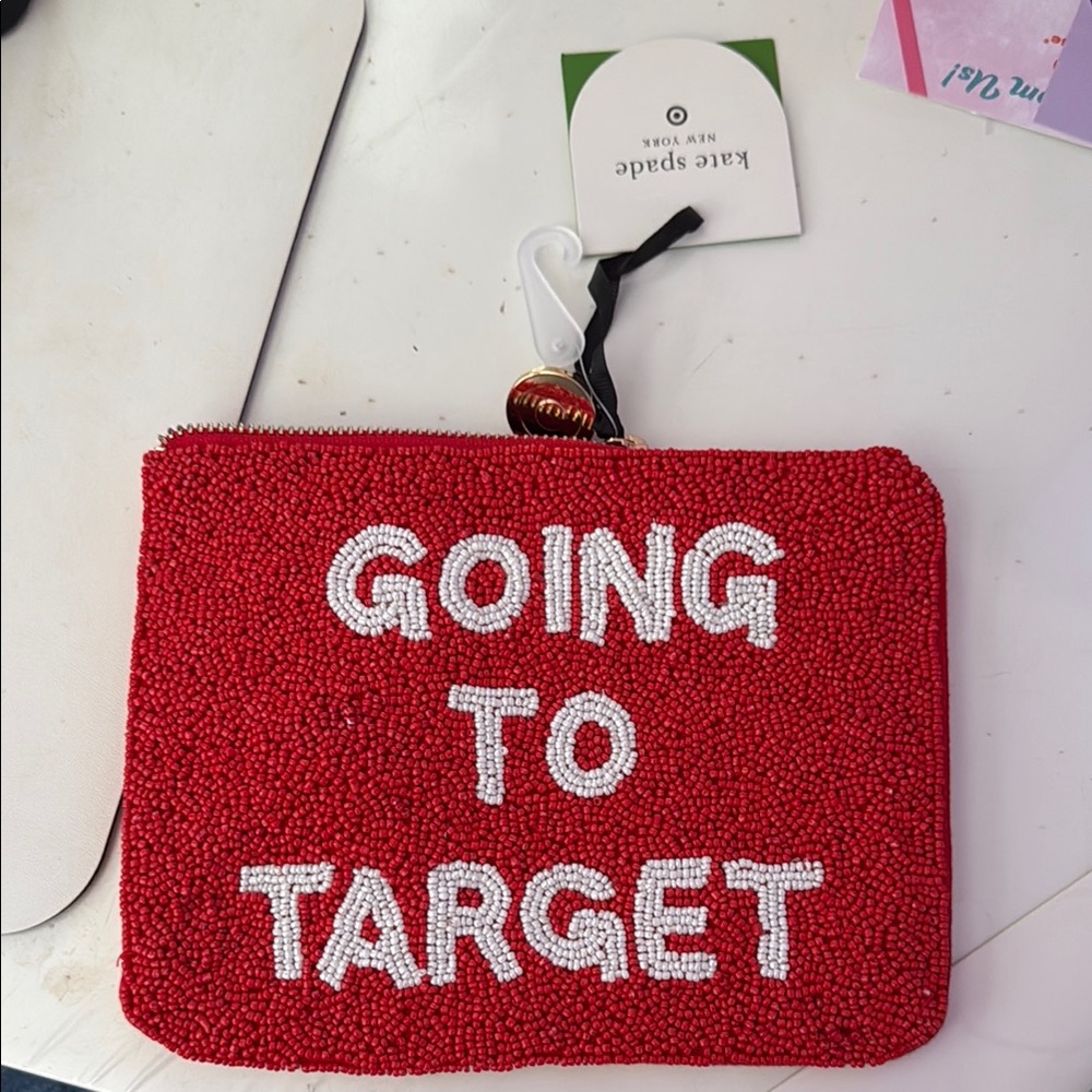 Kate Spade Vibrant Red Beaded Clutch
